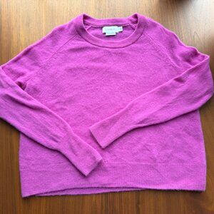 Evereve Fuschia Cashmere Crewneck Sweater